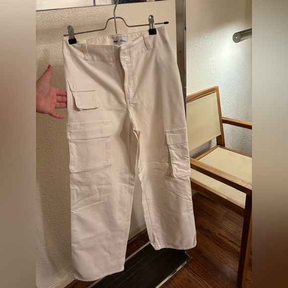 TNA Cargo White Pants - Picture 1 of 6